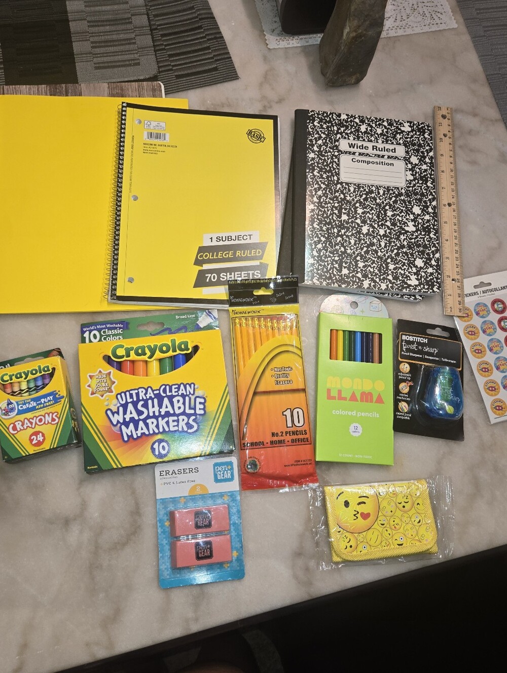 Nike Fruit Print Backpack & Pencil Case Set w/ Supplies - Picture 7 of 12